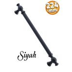 Badem10 Kesir Mobilya Mutfak Dolabı Çekmece Dolap Kapak Siyah 224 mm Metal Kulp
