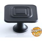 Badem10 Klas Kulp Düğme Mat Siyah Mobilya Mutfak Dolabı Çekmece Dolap Kulpları Kapak Kulpu Metal - Tek Vidalı