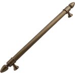 Badem10 Kubbe Antik 60 cm Kapı Çekme Kolu Tutma Kulpu Kulbu Çelik Dış Kapı Tutamağı Sürgülü Kapı Lüks Model - Antik Sarı