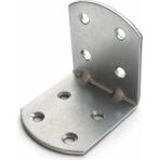 Badem10 L Demir Gönye 50 Adet Oval Başlı 40X45X45 mm Metal Köşebent Dayanıklı Bağlantı Aparatı - Metalik Gri