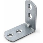 Badem10 L Demir Gönye Metal Yuvarlak Başlı 20X35X35 mm 50 Adet Köşe Birleştirme Sabitleme Montaj Aparatı - Metalik Gri
