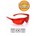 Badem10 Lazer Epilasyon Estetisyen Koruyucu Gözlük Kırmızı Güvenlik Güvenliği Gözlüğü