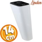 Badem10 Linden Lüks 14 cm Beyaz Oval Baza Mobilya Kanepe Sehpa TV Ünitesi Koltuk Ayağı