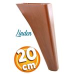 Badem10 Linden Lüks 20 cm Kahverengi Oval Baza Mobilya Kanepe Sehpa TV Ünitesi Koltuk Ayağı