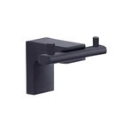 Badem10 Lizbon Banyo Tuvalet Havlu Askısı 2'li Metal Mat Siyah Askılık Askı