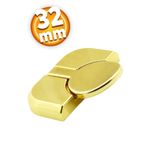 Badem10 Luca Çekmece Dolap Kapak 32 mm Plastik Gold Altın Kulp