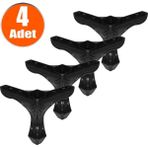 Badem10 Lukens Mobilya Kanepe Masa Sehpa Puf Ayağı Siyah Baza Ayakları 14 Cm (4 Adet)