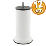 Badem10 M8 Civata Beyaz Metal Ayak 10 cm 12 Adet Mobilya Metal Kanepe Baza Koltuk Destek Ayağı