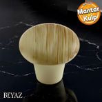 Badem10 Mantar Düğme Kayın Yuvarlak Mobilya Kulbu Sert Plastik 25 mm Çekmece Kulp