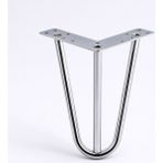 Badem10 Martı 15 cm Gümüş Krom Metal Mobilya Ayağı Üçgen Modern Tasarım Koltuk Sehpa Masa Tv Ünitesi Uyumlu
