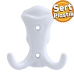 Badem10 Martı Duvar Vestiyer Beyaz Renk Plastik Portmanto Dolap Elbise Askılığı