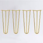 Badem10 Martı Gold Altın 4'lü Set Metal Sehpa Masa Ayağı 41 cm Tekli Mobilya Destek Yükseltici Ayak Modeli