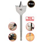 Badem10 Matkap Ucu Ahşap Delme Ucu Tahta Sunta Plastik Alçıpan Delme Ucu Bits Yaprak Uç 40 mm
