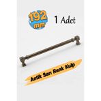 Badem10 Metal 192 mm 19.2 cm Talas Antik Sarı Eskitme Mobilya Mutfak Çekmece Dolap Kulpu Kulbu Kulpları