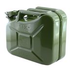 Badem10 Metal Benzin Bidonu 10 Litre Akaryakıt Mazot Taşıma Doldurma Depolama Bidonu Dayanıklı Bidon