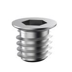 Badem10 Metal Düz Dişli Dübel Ahşap Dübeli M10 13x15 Diş Çinko Mobilya Bağlantı Ünite Birleştirme (50 ADET)