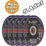 Badem10 Metal Kesme Taşı 5 Adet 115X6X22MM Yüksek Performanslı Uzun Ömürlü Profesyonel Dayanıklı Kesici Disk - Çok Renkli