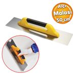 Badem10 Metal Plastik Sap Sağlam Düz Alçı Mala 50 cm Harç Derz Sıva Yüzey Düzleştirme Fugas Malası Saten