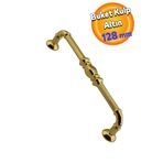 Badem10 Metax Buket Mobilya Mutfak Dolabı Çekmece Dolap Kapak Altın 128 mm Metal Kulp