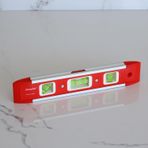 Badem10 Mini Su Terazisi 22 cm Inşaat Duvar Fayans Marangoz Mühendislik Ölçüm Aluminyum Su Terazisi 22 cm Eğim Ölçü Eğik Ölçme