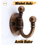 Badem10 Misket Askı Antik Bakır Vestiyer Dolap Askılık Askılığı Duvar Banyo Mutfak Elbise Çanta Askısı