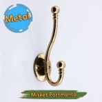 Badem10 Misket Askı Bronz Vestiyer Portmanto Dolap Askılık Askılığı Duvar Banyo Mutfak Elbise Kıyafet Askısı