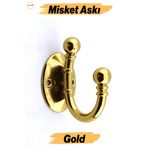 Badem10 Misket Askı Gold Altın Vestiyer Dolap Askılık Askılığı Duvar Banyo Mutfak Elbise Çanta Askısı