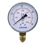 Badem10 Mitalub 63 mm 40 Bar Alttan Çıkışlı Manometre 1/4'' Bağlantılı Basınç Ölçer