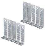 Badem10 Mobilya Dolap Duvar Sabitleme 10 Adet Metal Köşebent 40X40X160 mm Bağlantı Aparatı L Demiri Gönye