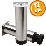 Badem10 Mobilya Kanepe Baza Koltuk Destek Ayağı Ayarlanabilir 12 cm Krom Metal Ayak