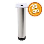 Badem10 Mobilya Kanepe Baza Koltuk Destek Ayağı Ayarlanabilir 25 cm Krom Metal Ayak