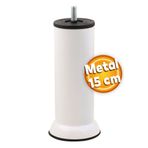 Badem10 Mobilya Kanepe Baza Koltuk Destek Ayağı M8 Civata 15 cm Beyaz Metal Ayak