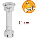 Badem10 Mobilya Kanepe Baza Tezgah Dolap Ünite Tv Mutfak Ayağı Ayarlı Ayarlanabilir 15 cm Gri Ayak (1 ADET)