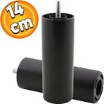 Badem10 Mobilya Kanepe Koltuk Baza Yükseltici Yükseltme M8 Civatalı Vidalı Orta Destek Ayağı Ayak Siyah 14cm - 14 cm