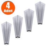Badem10 Mobilya Kanepe Koltuk Sehpa Tv Ünitesi Ayağı 14 cm Krom Metal Ayak (4 Adet)