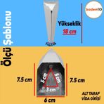 Badem10 Mobilya Koltuk Kanepe Ünite Ayağı 18 cm Krom Metal Baza Ayak