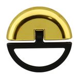 Badem10 Montana Çekmece Dolap Kapak 32 mm Sert Plastik Mat Siyah Gold Kulp