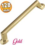 Badem10 Nal Gold Altın Metal Kulp 128 Mm-12.8 cm Mobilya Çekmece Mutfak Dolabı Dolap Kapak Kulpları Kulbu