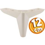 Badem10 Napoli 12 cm Krem Baza Lüks Mobilya Kanepe Sehpa Puf Koltuk Ayağı