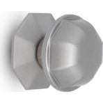 Badem10 Nikel Saten Metal Kristal Kapı Tokmağı
