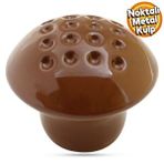 Badem10 Noktalı Mantar Düğme Kulp Çekmece Bebek Çocuk Genç Odası Dolap Kapak Kulpu Kulbu Kahverengi Metal Kulp