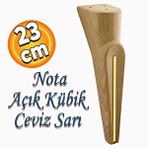 Badem10 Nota Mobilya Kanepe Sehpa Tv Ünitesi Koltuk Ayağı Baza Ayakları Ahşap Desenli Kahverengi Ceviz 23 Cm