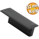 Badem10 Notre Düğme Çekmece Dolap Kapak Plastik Siyah 32 mm Kulp