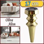 Badem10 Oliva Mobilya Kanepe Koltuk Tv Ünitesi Baza Ayağı Zigon Orta Sehpası Ayak Ayakları Altın 17 cm