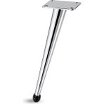 Badem10 Omaks (1 Adet) 25 cm Metal Krom Dereceli Mobilya Sehpa Kanepe Ayağı Montaj Vidaları Dahil Ayak - 25cm