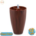 Badem10 Oval Plastik Ayak 12 cm Mobilya Yükseltici Sehpa Kanepe Ünite Koltuk Ayağı Baza Ayakları Ceviz Desen