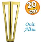 Badem10 Ovit Mobilya Koltuk Kanepe Konsol Tv Ünitesi Sehpa Masa Ayağı Metal Ayakları 20 cm Altın