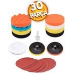 Badem10 Pasta Cila Polisaj Süngeri Pedi Seti 115 Mm Otomotiv Parlatıcı