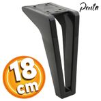 Badem10 Penta Lüks 18 cm Siyah Baza Mobilya Kanepe Sehpa TV Ünitesi Koltuk Ayağı