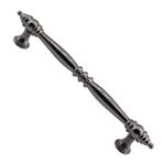 Badem10 Petek Lüx Mutfak Mobilya Çekmece Dolabı Dolap Kapak Kulpu Kulbu Düz Metal Kulp Kulpu Füme 128 mm